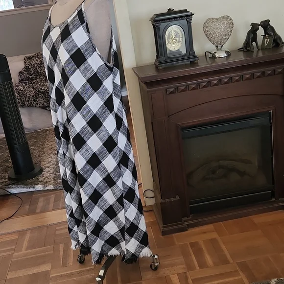 EUC Ashley Stewart Spring/Summer Checkered Dress - Size 22 - Picture 4 of 7